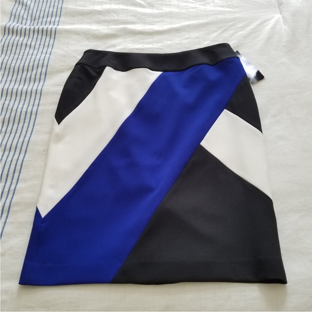 Black Label Evan Picone Color-block Pencil Skirt NWT